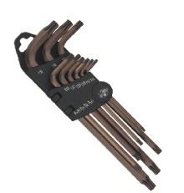 Imagen de Juego Llaves Allen Punta Torx 9pzas. T10-t50 Crossman