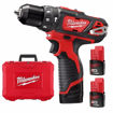 Imagen de KIT ATORNILLADOR CON BATERÍA 12V CON PERCUTOR  2408-259 MILWAUKEE