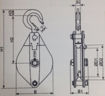 Imagen de Pasteca 1 Polea 180mm 3200kg Able U.s.a.
