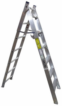 Imagen de ESCALERA CONVERTIBLE TIPO TIJERA 16 ESCALONES 4.43M ESCALUMEX