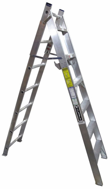 Imagen de ESCALERA CONVERTIBLE TIPO TIJERA 20 ESCALONES ESCALUMEX