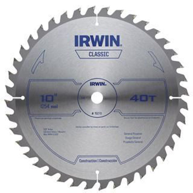 Imagen de Hoja De Sierra Circular Para Madera 9" 40 Dientes Irwin