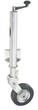 Imagen de PIE DE APOYO PARA TRAILER CON MANIVELA Y RUEDA 400 KG