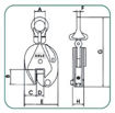 Imagen de Garra O Pinza De Elevación De Chapas 0-30mm 3ton Able U.s.a.