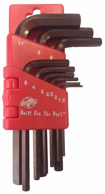 Imagen de Juego Llaves Hexagonales Allen 9pzas. 1.5mm-10mm Crossman