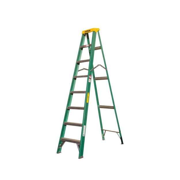 Imagen de ESCALERA TIPO TIJERA FIBRA DE VIDRIO 6 ESCALONES 1.8M