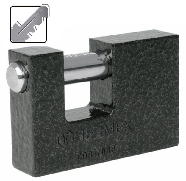 Imagen de Candado hierro antipalanca 70mm HERMEX BASIC COR-70HP