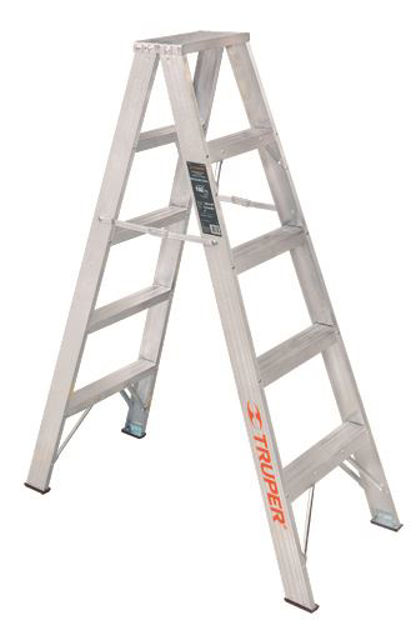 Imagen de ESCALERA ALUMINIO DOBLE 5 ESCALONES 1.5M TRUPER