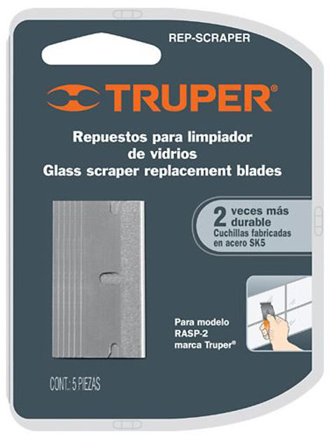Imagen de Cuchilla repuesto raspador RASP-1y2 TRUPER REP-SCRAPER (5un)