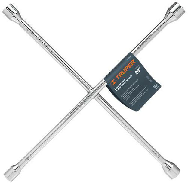 Imagen de Llave Cruz Universal 20" (17mm,3/4,13/16,7/8) TRUPER LLCR-20