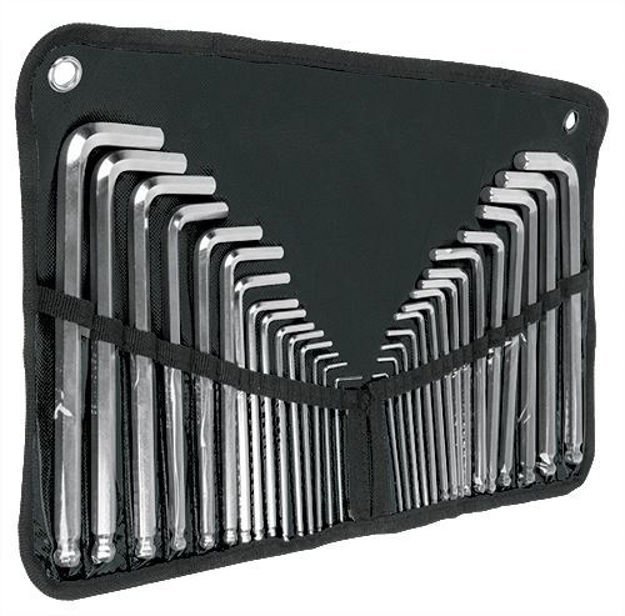 Imagen de JUEGO 30 LLAVES ALLEN 1/16"-3/8", 1.3-10MM TRUPER