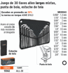 Imagen de Juego 30 llaves Allen 1/16-3/8" 1.3-10mm TRUPER ALL-30