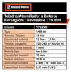 Imagen de TALADRO ATORNILLADOR PERCUTOR BATERÍA 12V 9992981 DOWEN PAGIO