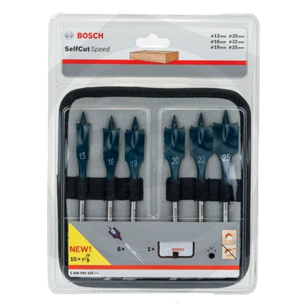 Imagen de JUEGO DE MECHAS DE TRES PUNTAS BOSCH SELFCUT SPEED 2608595425