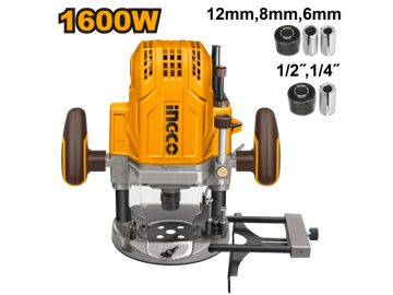 Imagen de ROUTER 1600W (6,8,12MM, 1/4",1/2") INGCO