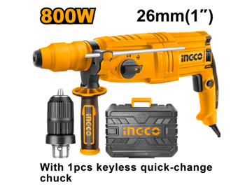 Imagen de ROTOPERCUTOR SDS-PLUS 800W 2.5J INGCO