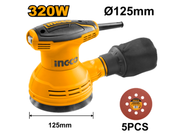 Imagen de LIJADORA ROTO ORBITAL 5" 320W INGCO