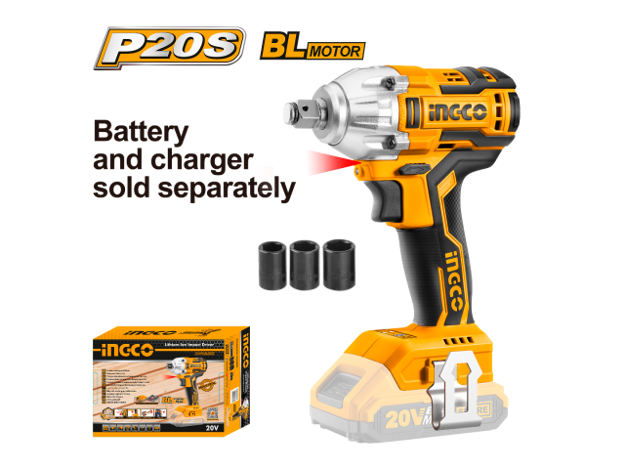 Imagen de LLAVE IMPACTO 1/2" BATERIA 20V (CARCAZA) INGCO