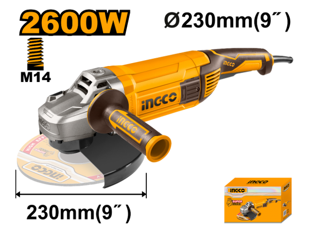 Imagen de AMOLADORA ANGULAR 9" 2600W INGCO