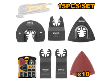 Imagen de KIT 15 ACCESORIOS PARA MULTIHERRAMIENTA INGCO