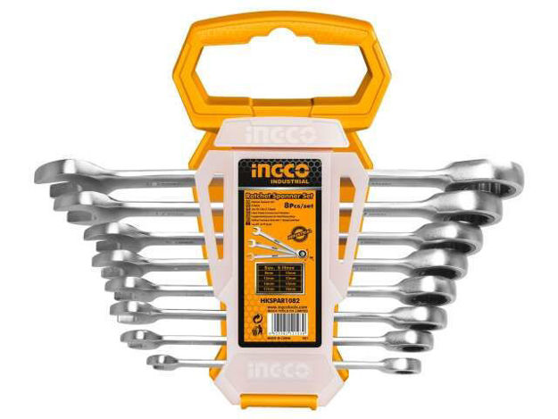 Imagen de JUEGO LLAVES COMBINADAS CON CRIQUET 8-19MM INGCO