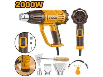 Imagen de PISTOLA CALOR 2000W CON KIT INGCO