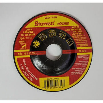 Imagen de DISCO DESBASTE PARA METAL 115 X 5.4 MM STARRETT