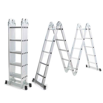 Imagen de ESCALERA ALUMINIO COMBINADA 8 POSICIONES 5.7M GOLDEX