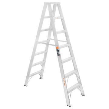 Imagen de ESCALERA ALUMINIO DOBLE ACCESO 7 ESCALONES TRUPER