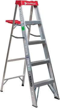 Imagen de ESCALERA TIJERA ALUMINIO 5 ESCALONES 1.5MT CUPRUM