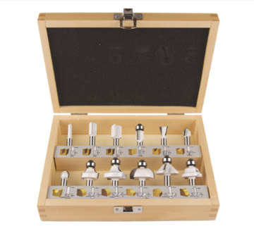 Imagen de KIT DE FRESAS PARA ROUTER 1/4" 12 PIEZAS MAKITA