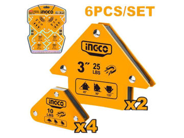 Imagen de JUEGO ESCUADRAS MAGNETICAS 6 PIEZAS INGCO