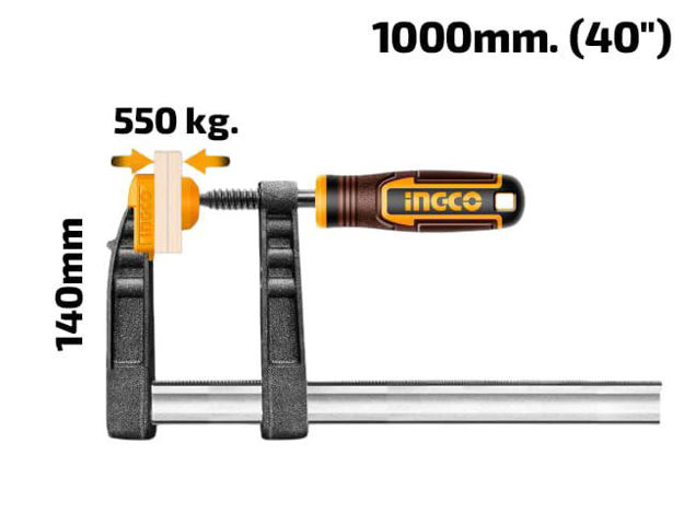 Imagen de PRENSA CARPINTERO TIPO F 140X1000MM INGCO
