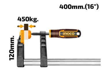 Imagen de PRENSA CARPINTERO TIPO F 120X400MM INGCO