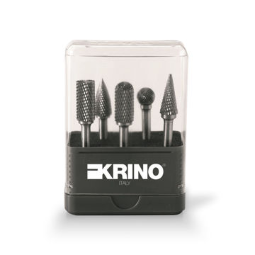 Imagen de JUEGO LIMAS ROTATIVAS HSS 5 PIEZAS 10 MM KRINO