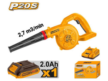 Imagen de SOPLADOR A BATERIA 20V 2.0AH 2.7M3/MIN INGCO