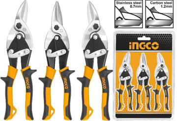 Imagen de KIT 3 TIJERAS PARA CHAPA 10" INGCO