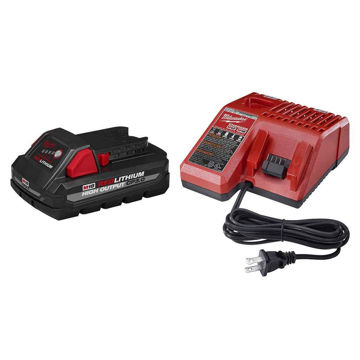 Imagen de KIT CARGADOR + BATERIA 18V 3.0AH MILWAUKEE