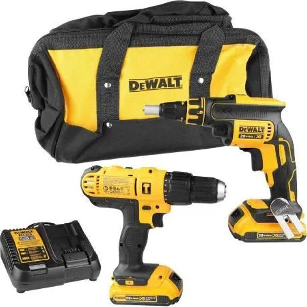 Imagen de COMBO 20V TALADRO PERCUTOR + ATORNILLADOR DRYWALL DEWALT