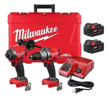 Imagen de COMBO TALADRO + ATORNILLADOR A BATERIA 18V MILWAUKEE