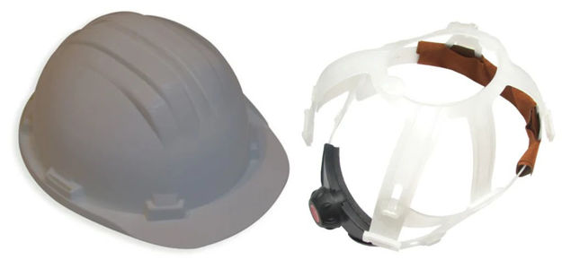Imagen de CASCO SEGURIDAD CON ARNÉS REGULABLE GRIS 5-RG CLIMAX