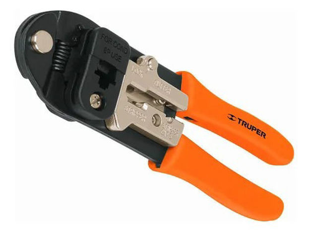 Imagen de ALICATE TERMINALES COMPUTACIÓN 8 HILOS RJ-45 TRUPER