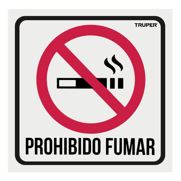 Imagen de CARTEL NO FUMAR 19x19CM TRUPER