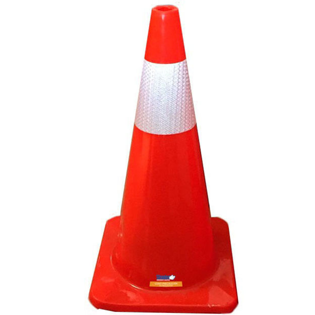 Imagen de CONO SEGURIDAD FLEXIBLE NARANJA 70CM TRUPER