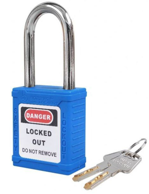 Imagen de CANDADO DE BLOQUEO ARO ALUMINIO AZUL BOZZYS