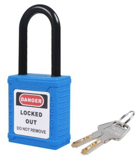 Imagen de CANDADO DE BLOQUEO DIELÉCTRICO AZUL BOZZYS