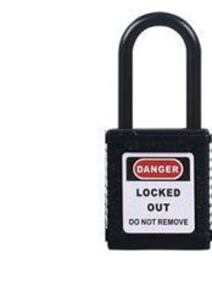 Imagen de CANDADO DE BLOQUEO DIELÉCTRICO NEGRO BOZZYS