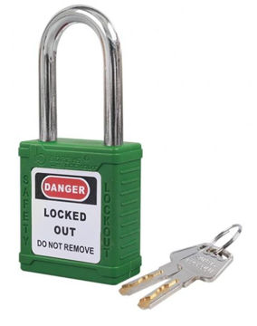 Imagen de CANDADO DE BLOQUEO ARO ALUMINIO VERDE BOZZYS