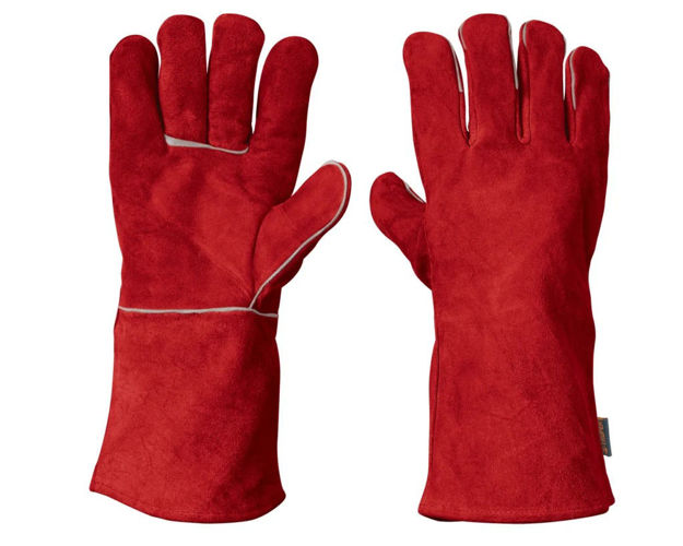 Imagen de GUANTES DE SOLDADOR 36CM CON FORRO ROJO TRUPER