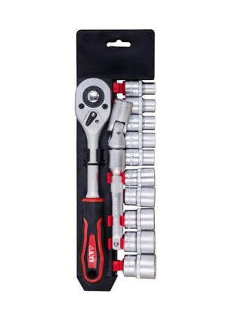 Imagen de JUEGO DADOS HEXAGONAL 13 PIEZAS ENCASTRE DE 1/2" 10 - 24 MM LTI